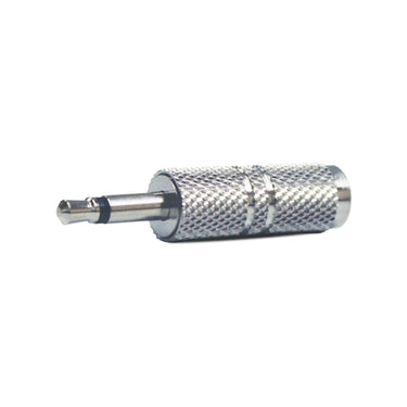 3.5mm stereo jack to mono plug adapter for bulk school headphones and audio devices compatibility.